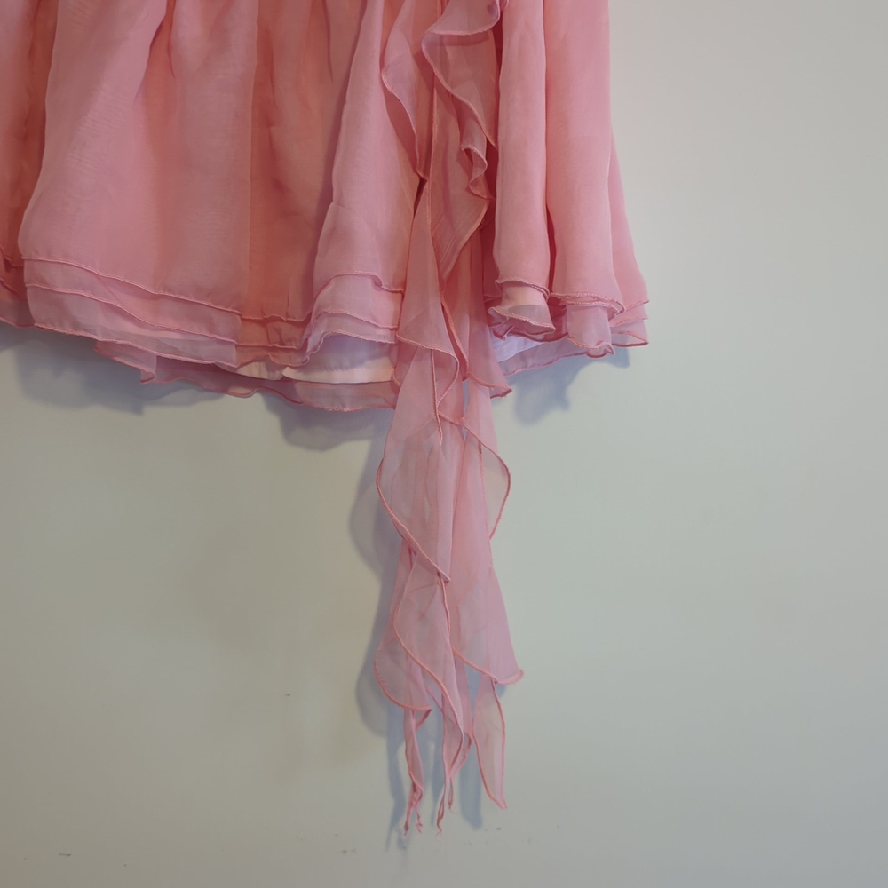 NWOT Sugar Thrillz Pink Kisses n' Gelato Mini Skirt with Rosette Detail XS $49 - Picture 3 of 5